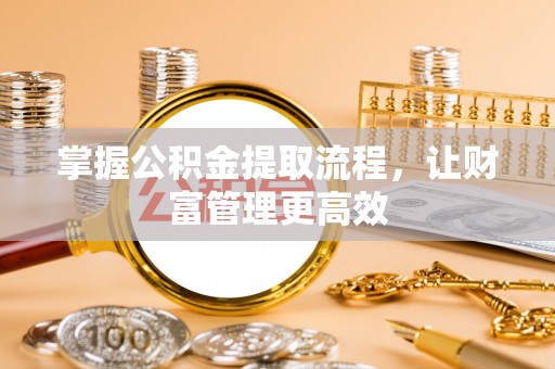 肇源掌握公积金提取流程，让财富管理更高效