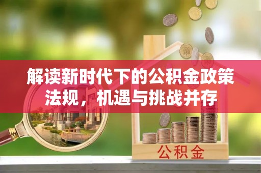 肇源解读新时代下的公积金政策法规，机遇与挑战并存