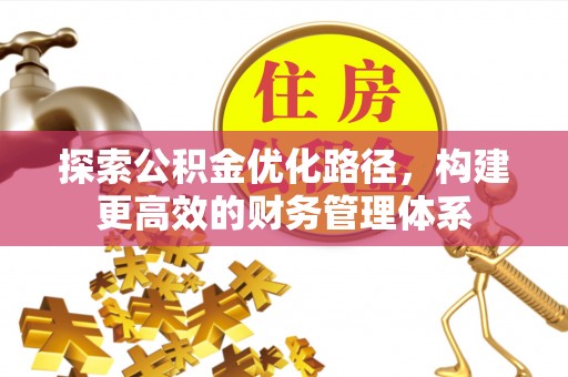 肇源探索公积金优化路径，构建更高效的财务管理体系