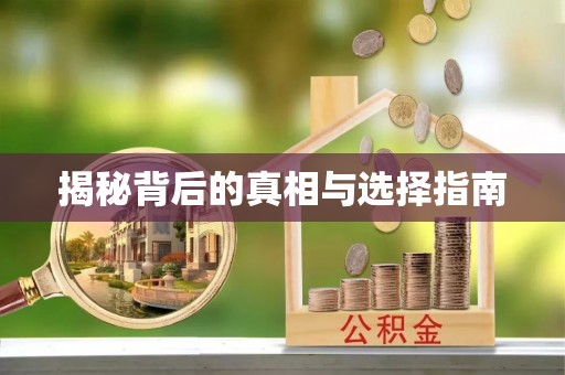 肇源揭秘背后的真相与选择指南