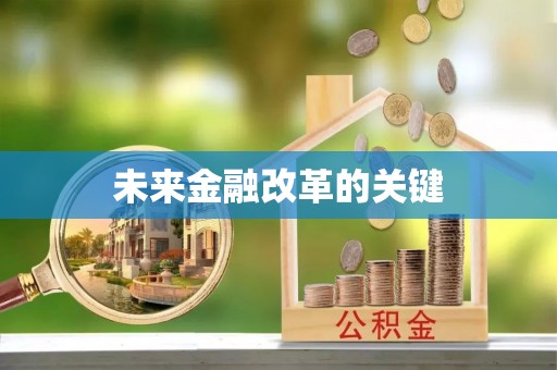 肇源未来金融改革的关键