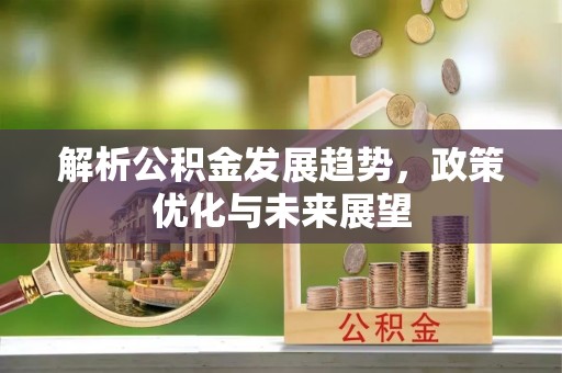 肇源解析公积金发展趋势，政策优化与未来展望